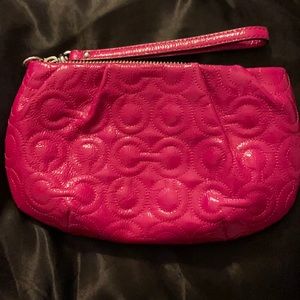 Coach fuchsia wristlet